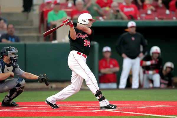 Kyle Survance went 3-for-5 to lead all hitters. Photo courtesy University of Houston Athletics