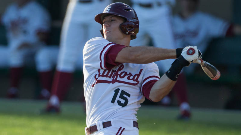 Austin Barr hit a game-winning, solo shot in the fourth inning. Photo courtesy Stanford Athletics