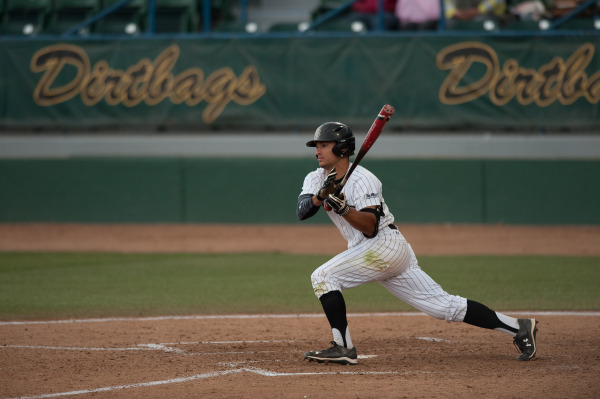 Zack Rivera hit a three-run homer in the eighth inning. Photo courtesy LBSU Athletics